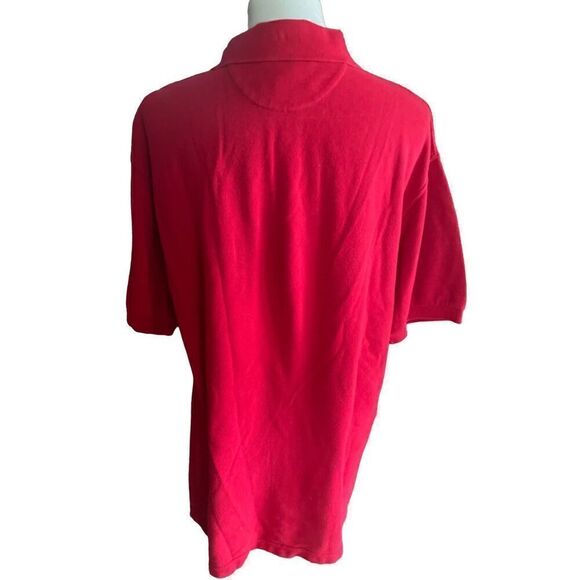 CHAPS Ralph Lauren Red Short Sleeve Polo Shirt Size Large-EUC - Picture 3 of 9